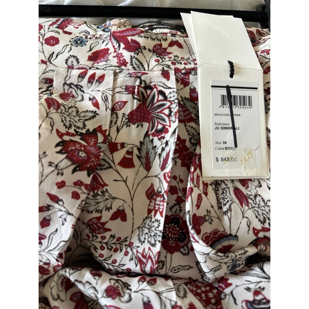 Isabel Marant Ginkinali Draped Floral-Print Silk Crepe De Chine Midi Skirt - Picture 10 of 10